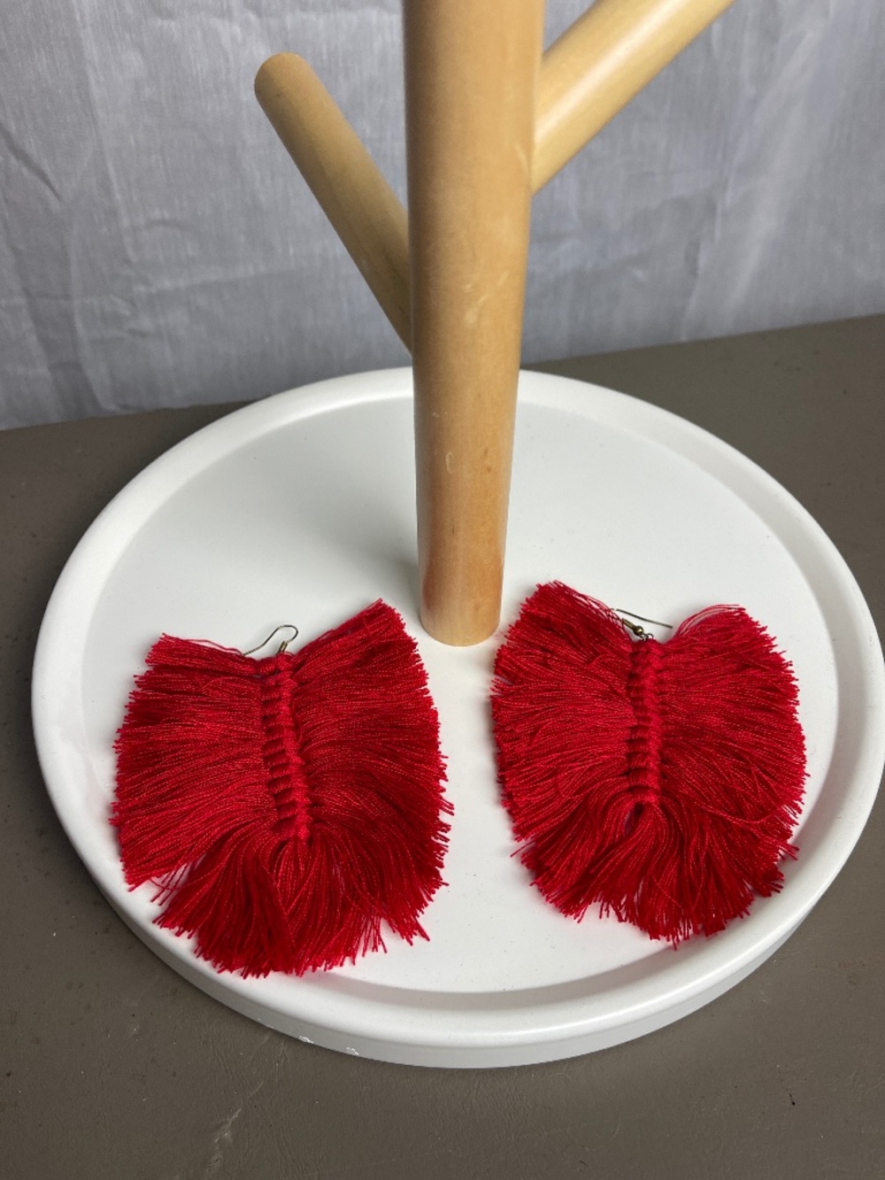 Fringe statement earrings